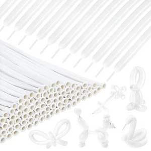 260 Balloons White Long Balloons for Tying Balloon Arch, Balloon Animals, 100... - Picture 1 of 7