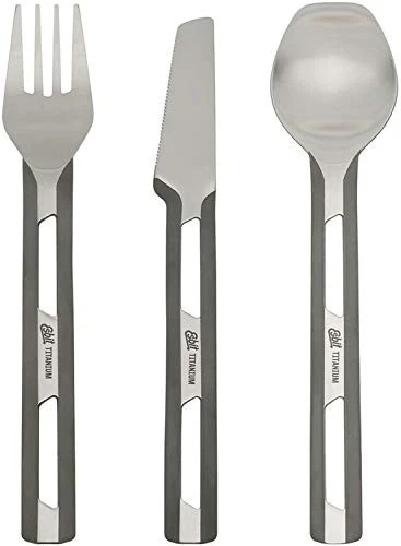Esbit Outdoor Camping Titanium Cutlery Set (Spoon Knife Fork) ESTC4TI000 - Image 1 of 1