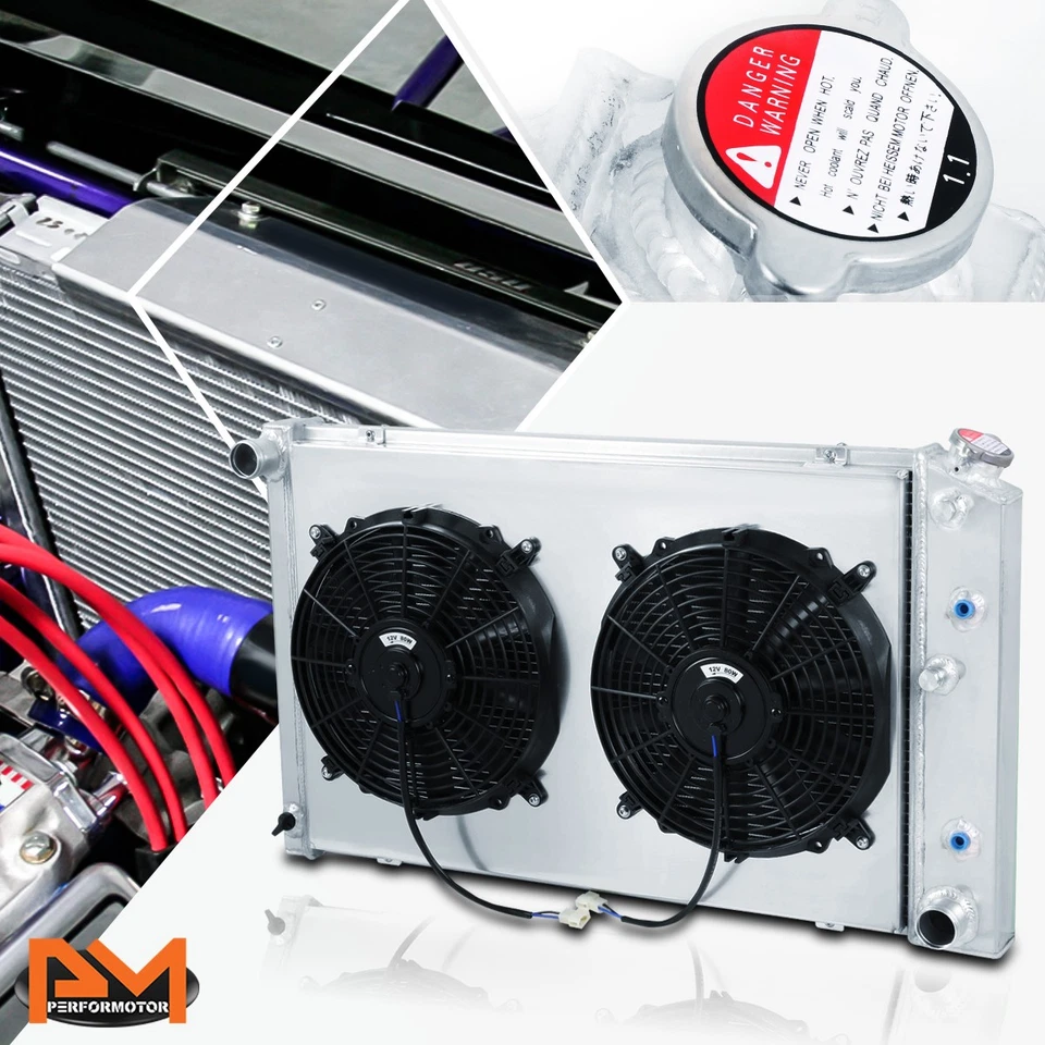 Radiador de aluminio de 3 filas con cubierta de ventilador para Buick Regal/Chevy Impala Malibu 78-85 Foto 1 de 1