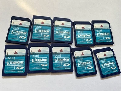 Lot 10pcs 2gb KINGSTON Standard SD MEMORY CARD old SD Devices,palm,PDA cameraS - Image 1 of 4