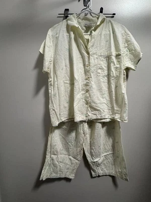 Conjunto de pijama de algodón Maidenform de colección M delicado floral cabaña Foto 1 de 4