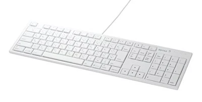 BUFFALO Full Keyboard USB Connection Pantograph Mac Model White BSKBM01WH - Image 1 of 3