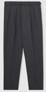 Reiss Men’s Strap Belted Pleated Trousers In Charcoal Grey W34 | NEW RRP £148 - Picture 1 of 22