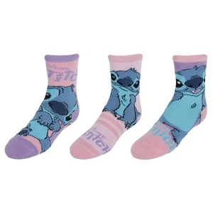 Textiel Trade Kid's Disney's Lilo & Stitch Fun Novelty Socks (3 Pair) - Picture 1 of 9