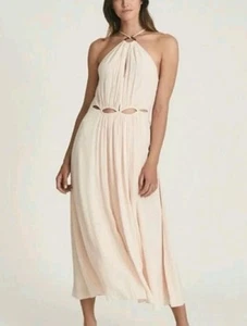 REISS Marta Halter Dress , Blush, Sz. 8, Lined, Resort Wear Luxury Designer - Picture 1 of 8