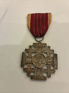Vatikan Medaille des Heiligen Landes Bronze Pilgerkreuz Jerusalem Ehrenkreuz - Bild 1 von 4