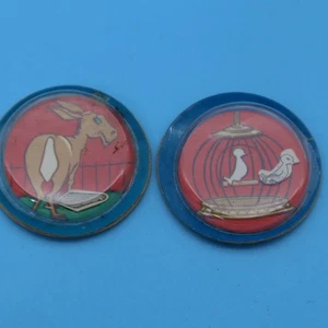 Vintage 2x CRACKER JACK PREISE - MAGIC PUZZLES markiert THE C.J. CO siehe Bilder - Bild 1 von 2