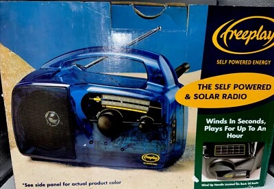 Freeplay Self Powered & Solar AM/FM Radio . Solar,  Color Green. Rugged . NIB - Image 1 of 4