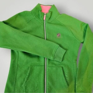 Polo Ralph Lauren Sweatshirt Kids XL (16) Green Full Zip Fleece Stand Up Collar - Picture 1 of 10