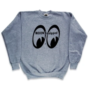 Kid's Mooneyes Classic Moon Equipped Logo Gray Sweatshirt Cotton SMC002AS XS-L - Picture 1 of 1