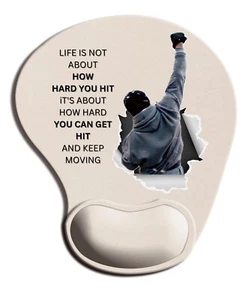 Mousepad Handauflage Mauspad Anti Rutsch Motivation Sprüche Büro Gadgets Rocky - Bild 1 von 2
