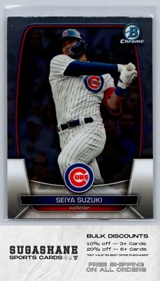 2023 Bowman Chrome 16 Seiya Suzuki   Chicago Cubs  Baseball Card - Image 1 of 2