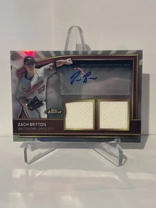 2011 TOPPS FINEST ZACH BRITTON AUTOGRAPH DUAL JERSEY ROOKIE CARD /499 RC - Picture 1 of 2