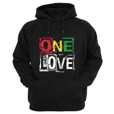 Bob Marley One Love Hoodie Reggae Jamaican Music Jumper Men Women Gift - Image 1 of 2