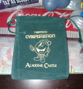 1 Vintage Aladdin's Castle Cyberstation unbenutzt Token Pouch Tasche grün. - Bild 1 von 2