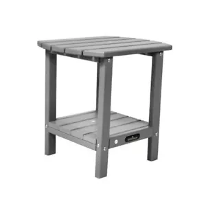 Outdoor End Table, HDPE Small Patio Side Tables for Outside, Adirondack - Picture 1 of 7