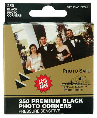 Pioneer Photo Corners Negro Autoadhesivo 250/caja • 2.79€