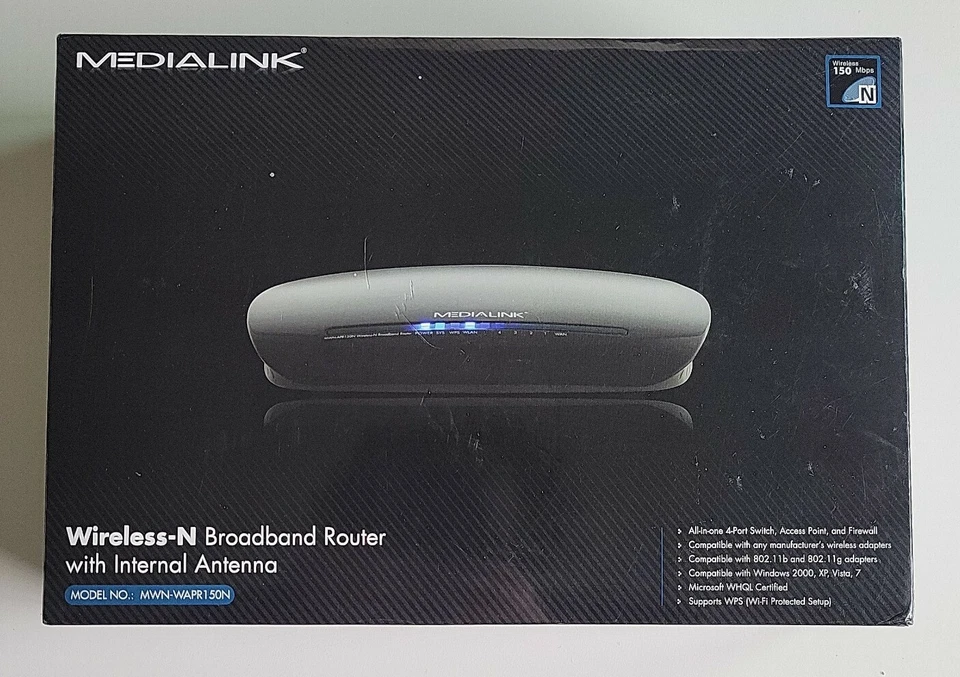Medialink MWN-WAPR150N 150 Mbps 4-Port 10/100 Wireless N Router - Image 1 of 4