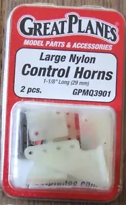 GREAT PLANES, GPMQ3901, LARGE NYLON, CONTROL HORNS (1-1/8" LONG ) - Picture 1 of 1