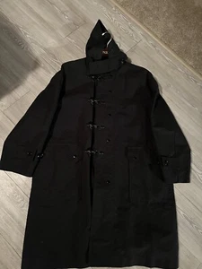 Engineered Garments Oversized Fireman Duffle Coat Black Size M - Picture 1 of 7