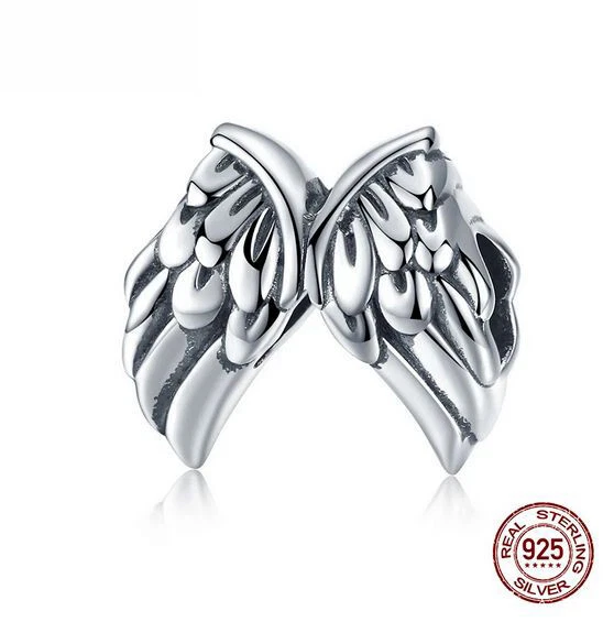 Charm Perle Engelsflügel Flügel 925 Silber - Anhänger für Armband - Bild 1 von 1