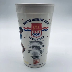1988 McDonald's Olympics USA Track & Field Plastic Cup  Collectible 7" Tall - Picture 1 of 6