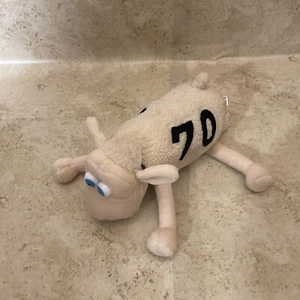 SERTA  Sleep Number #70 Sheep Lamb Stuffed Plush Animal Blue Eyes 8" - Picture 1 of 8
