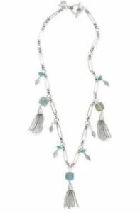 Alex And Ani Bohemian Silver Turquoise Summer Daze Adjustable Necklace Brand New - Picture 1 of 6