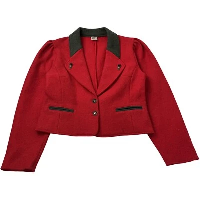 Cárdigan Suéter Chaqueta DISTLER ROJO Lana Mujer Alemán M 10 De Colección Foto 1 de 4