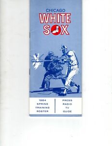 1964 CHICAGO WHITE SOX PRESS RADIO TV GUIDE W/SCHEDULE & SPRING TRAINING ROSTER