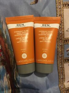 REN Clean Skincare Overnight Glow Dark Spot Sleeping Cream 10ml x2 [20ml] Sealed