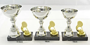 Badminton - Federball Trophäe / Pokal 3er set oder einzeln incl. Beschriftung - Foto 1 di 2