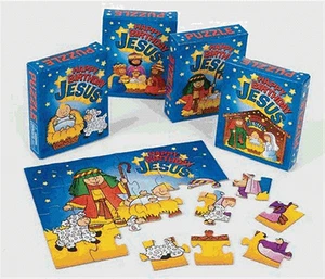 Set of 4 "Happy Birthday Jesus" Puzzle(Free Shipping with 6 Purchases) - Picture 1 of 1