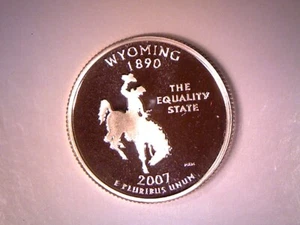 2007 S 25C WYOMING Proof 50 States Quarter **FREE SHIPPING** - Picture 1 of 2