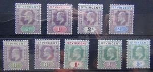 St Vincent 1902 set to 5s LMM - Picture 1 of 1