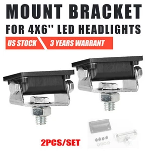 2PCS Mounting Brackets Kit for 4x6inch LED Headlights Fog Offroad Driving Lamp - Picture 1 of 2