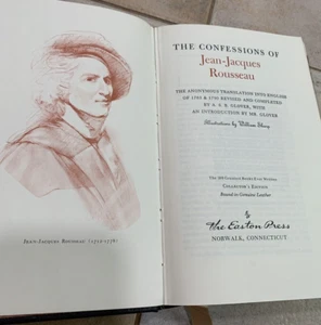 The Confessions of Jean Jacques Rousseau, Glover trans Easton Press full leather - Picture 1 of 9