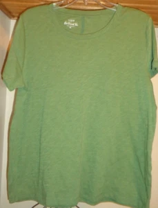 J.CREW GREEN CAP SLEEVE COTTON  GIRLFRIEND   TEE  NEW SZ XL - Bild 1 von 8