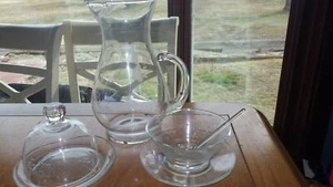 Lot of Princess House Heritage Pitcher butter dish mayonnaise dish with spoon EU - Picture 1 of 9