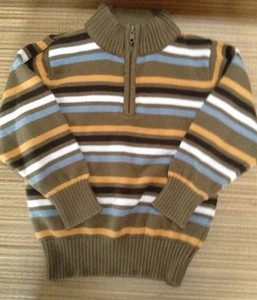 Gymboree Toddler Boy Xs 3/4 Striped Knit Sweater. Excellent Pre-owned Condition - Picture 1 of 6