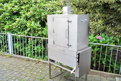 810 X 410 Profi Edelstahlgrill ,Holzkohlegrill,Kombi Grill , Smoker , Räucher  - Bild 1 von 4