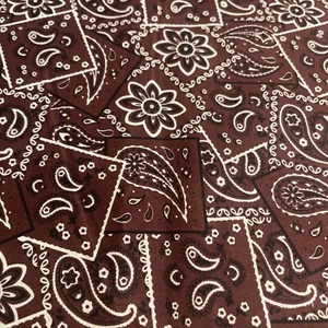 Burgundy Paisley Cotton Yard - Picture 1 of 2