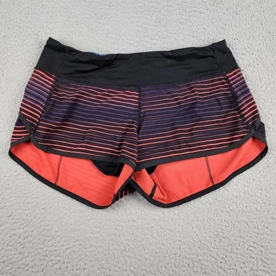 Pantalones Cortos Lululemon Mujer 6 Negro Rosa Rayas Rendimiento Informal Foto 1 de 4