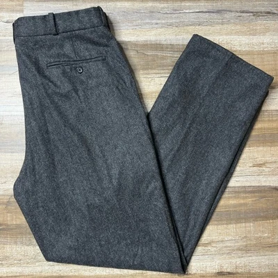Polo By Ralph Lauren Wool Nylon Pants Mens 36x33 Charcoal Black Flannel Weight - Image 1 of 4