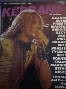 Kerrang Magazine Issue 5 Saxon Rush Judas Priest Iron Maiden Sammy Hagar - Picture 1 of 3