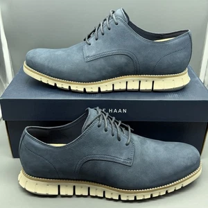 Cole Haan Zerogrand einfache Zehe Oxford-Schuhe Herren 11 blau Wildleder elegante Schuhe C41432 neu mit Karton! - Bild 1 von 14