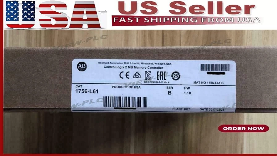 New Factory Sealed 1756-L61 SER B ControlLogix 2MB Memory Controller AB 1756 L61 - Image 1 of 1