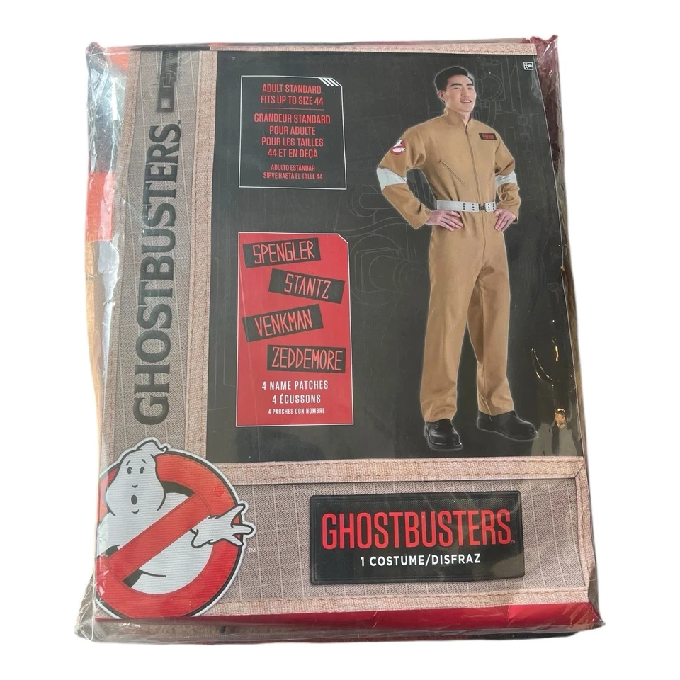 Ghostbusters Adult Halloween Costume Licensed -Standard Size Fits Up To 44 - Image 1 of 1