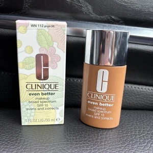 Clinique Even Better Makeup Broad Spectrum SPF 15 WN 112 Ginger M 1 FL. OZ NEW - Picture 1 of 12