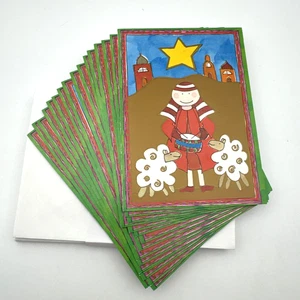 Tarjetas de Navidad Burgoyne Little Drummer Boy Shepherd 16 con sobres Escritura - Imagen 1 de 9